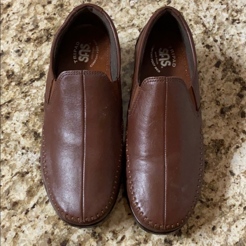 SAS brown leather shoes 8w